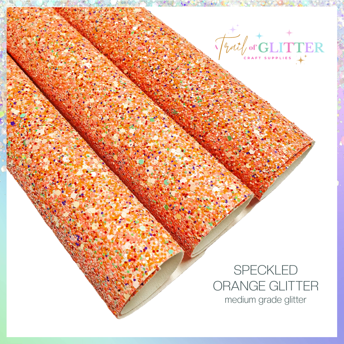 Chunky Glitter - Speckled Orange Glitter