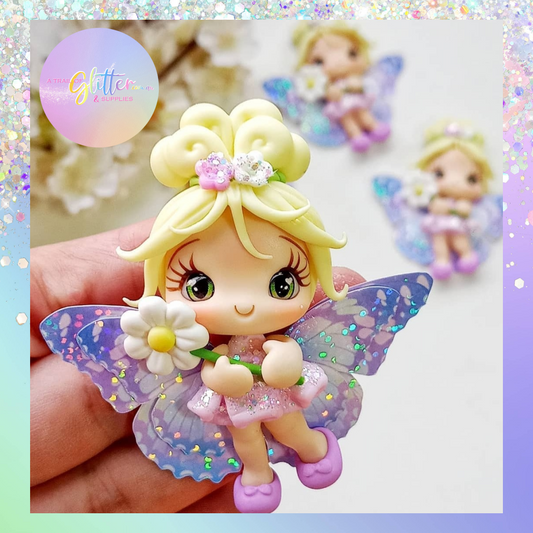 Purple sparkle fairy clay