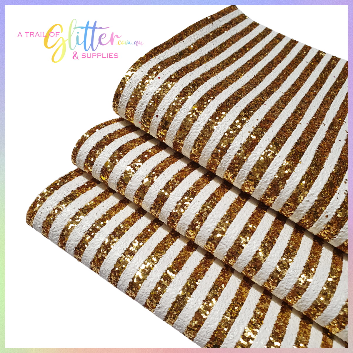 Gold Glitter Stripes