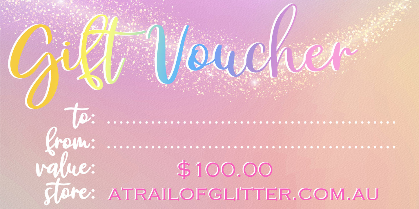 A Trail of Glitter Gift Vouchers