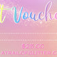 A Trail of Glitter Gift Vouchers