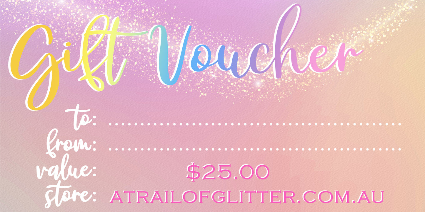 A Trail of Glitter Gift Vouchers