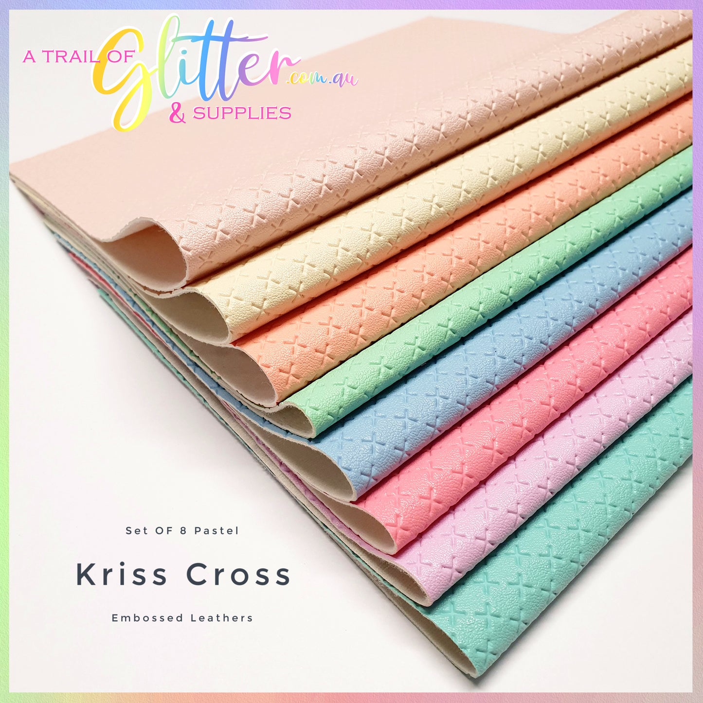 Kriss Cross Embossed Faux Leather