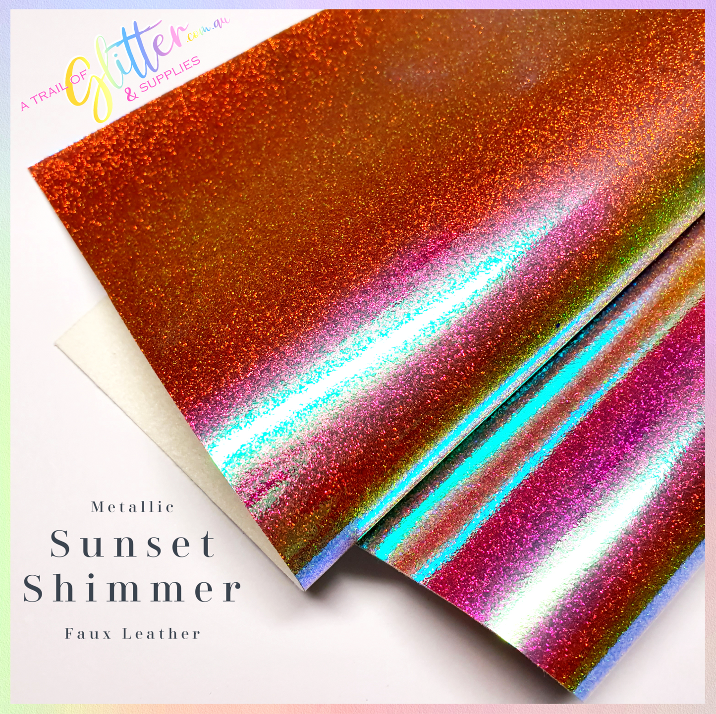 Sunset Shimmer- PU Faux Leather