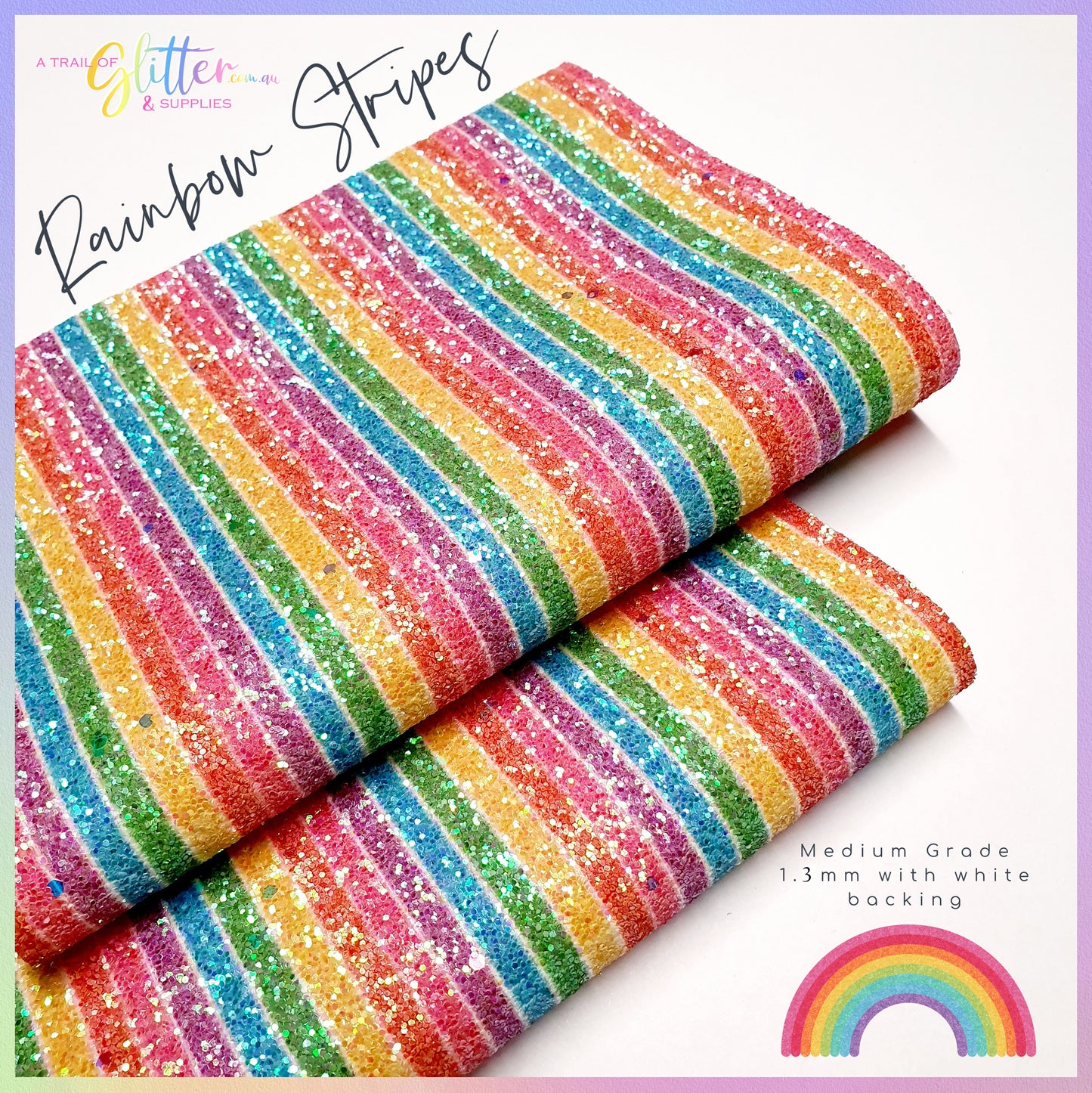 Chunky Glitter - Rainbow Stripes