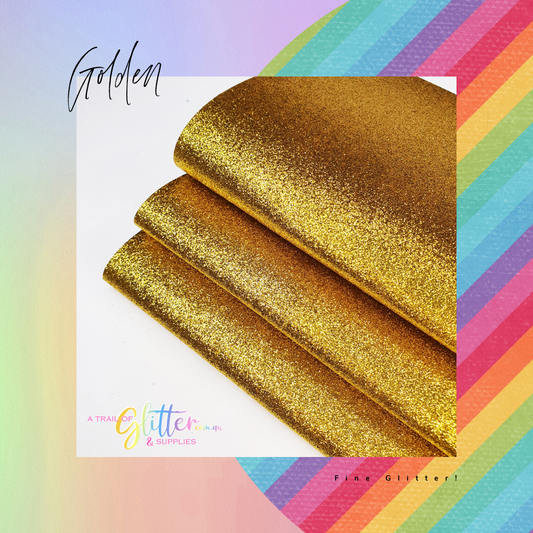 Fine Glitter GOLDEN A4 Sheet 20x34cm