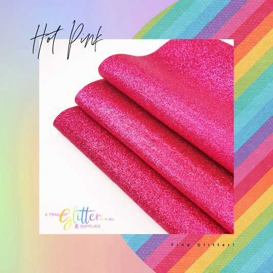 Fine Glitter HOT PINK A4 Sheet 20x34cm #69